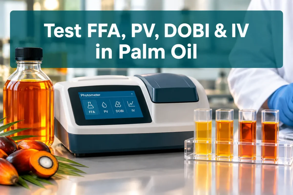 How to Test FFA, Peroxide Value, DOBI & Iodine Value in Palm Oil Using CDR PalmOilTester (1)