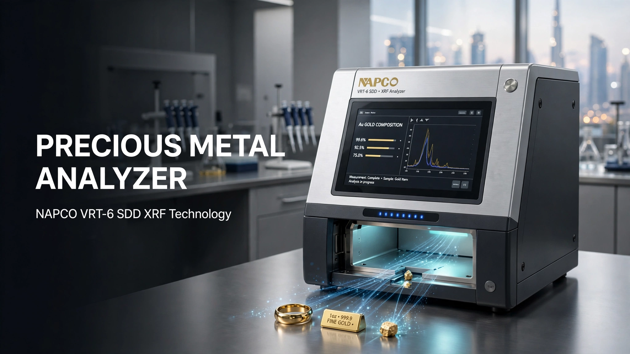 Precious Metal Analyzer and NAPCO VRT-6 SDD Benchtop XRF Analyzer